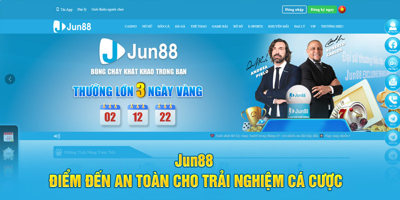 Jun88 - Điểm đến an toàn cho trải nghiệm cá cược