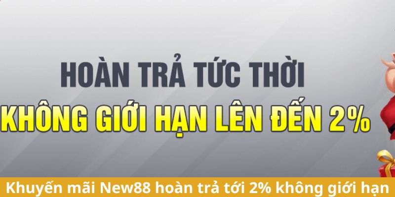 Khuyến mãi New88 hoàn trả tới 2% không giới hạn