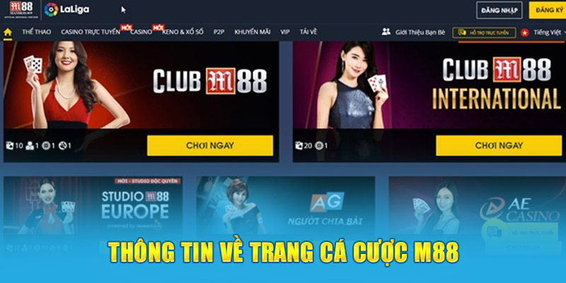 Thông tin về trang cá cược M88